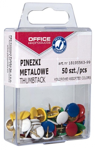 [TIM-9556399] Punaise Office Products geassorteerde kleuren (50)
