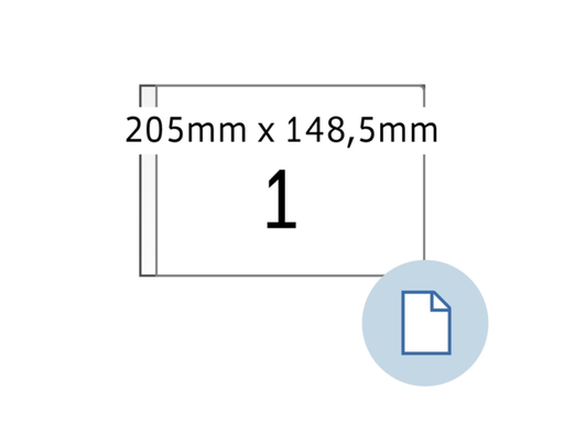 [HER-8493] Etiketten Herma 1 etik/bl 205x148.5mm A5 Express wit (1000)