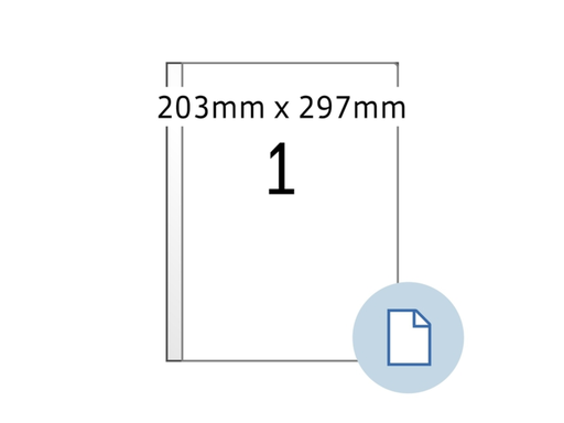 [HER-8401] Etiketten Herma 1 etik/bl 203x297mm Express wit (500)