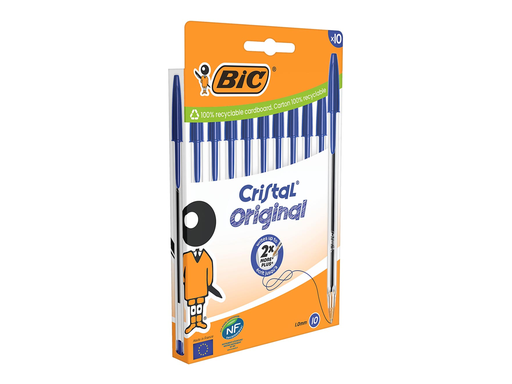 [TIM-516352] Balpen Bic Cristal medium blauw (10)