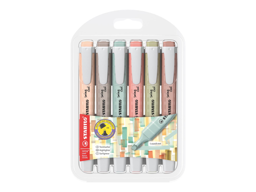 [TIM-275609] Markeerstift Stabilo SWING COOL Naturecolor geassorteerde kleuren (6)