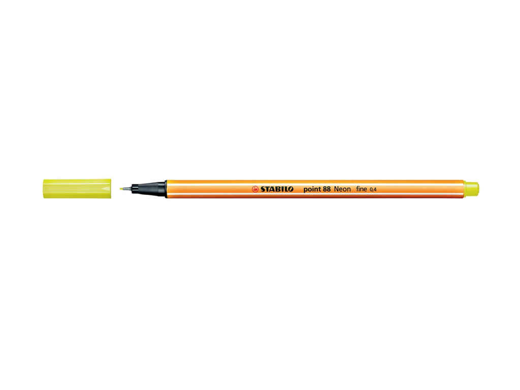 Fineliner Stabilo point 88 fluo-geel