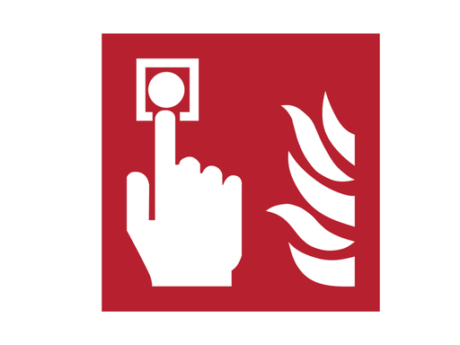 [QUA-7520014] Pictogram bordje Djois Brandmelder 200x200mm rood 