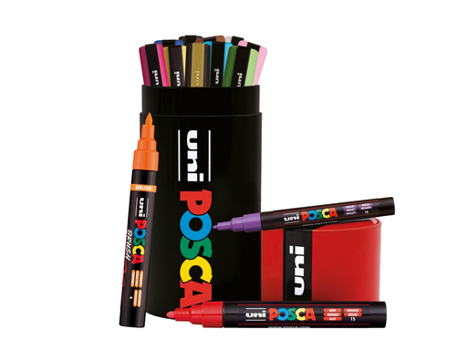 [TILM- PC13002] Paintmarker Uni Posca metalen koker assorti (13)