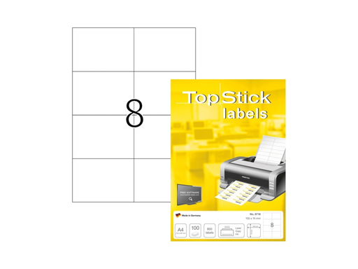 [HER-T8716] Etiketten Herma 8etik/bl 105x74mm Topstick wit (800)