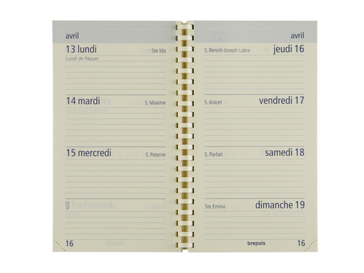[AGE-718302Z] Agenda optivision Brepols Franstalig Palermo 2027 zwart 
