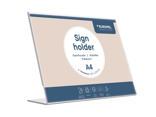 [TIM-350001] Folderhouder Europel met L-voet A4 liggend