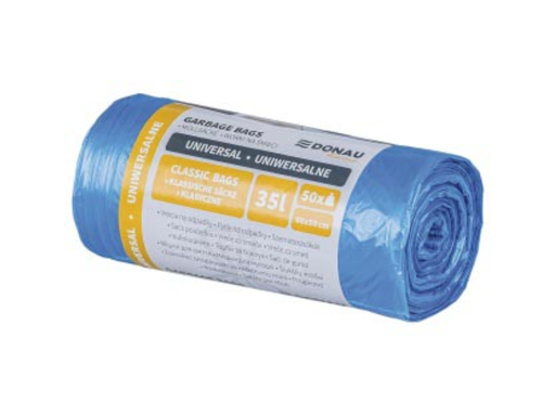 [TIM-2557713] Professional vuilniszak Donau 8.5µ 60x50cm 35l blauw (50)