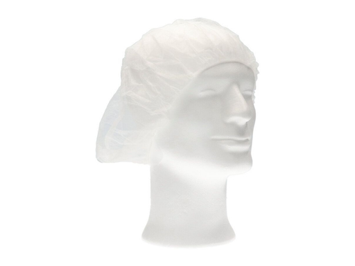[QUA-1018] Haarnet CMT clip non-woven XL 58cm PP wit (100)