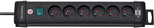 [QUA-1951164100] Stekkerdoos Brennenstuhl Premium 6vdg kabel H05VV-F 3G1.5 3m zw FR/BE 