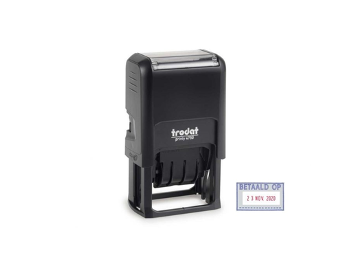 [TRO-D-BL4750/L2] Trodat printy datumstempel 4750 + BETAALD OP blauw-rood