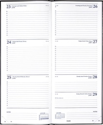 [AGE-131255Z] Agenda Brepols Saturnus Lima 128x330mm viertalig zwart 2025 1 week/2 pagina's