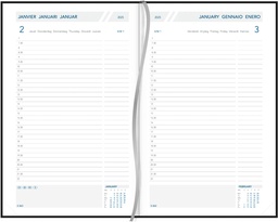 [AGE-A3215Z] Agenda Aurora Daily 32 Balacron 140x210mm zestalig zwart 2025 1 dag/pagina