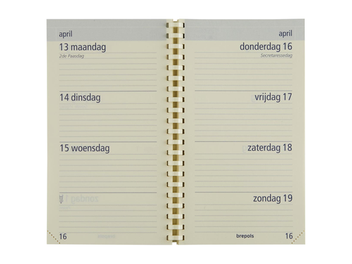 [AGE-717302Z] Agenda Brepols Optivision Pocket Palermo  Nederlandstalig 2027 zwart