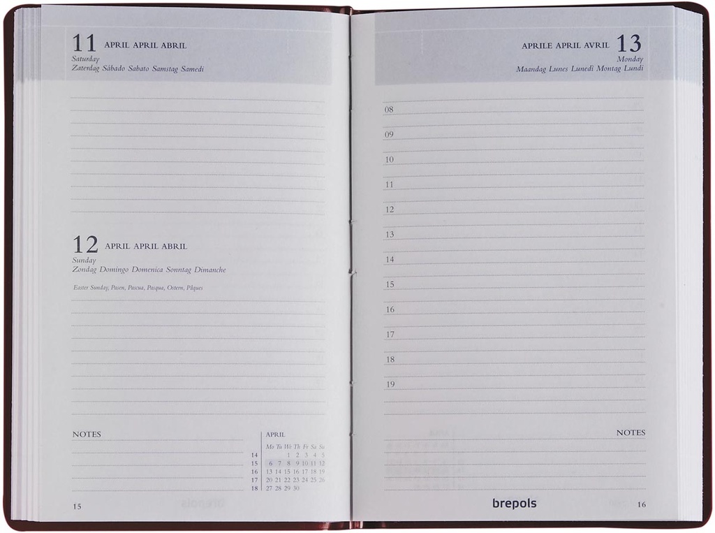Zakagenda Brepols Trade Seta 77x120mm zestalig assorti 2026 1 dag/pagina