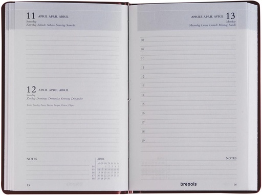 [AGE-814120] Zakagenda Brepols Trade Seta 77x120mm zestalig assorti 2026 1 dag/pagina