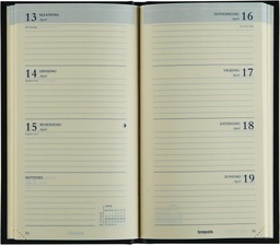 [AGE-731255Z] Zakagenda Brepols Interplan Lima 90x160mm Nederlandstalig zwart 2025 1 week/2 pagina's