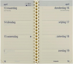 [AGE-7179900] Vulling Brepols voor zakagenda Optivision Pocket Palermo 90x160mm Nederlandstalig 2025 1 week/2 pagina's