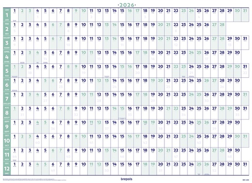 [AGE-853902] Jaarplanner Brepols 820x590mm 2026