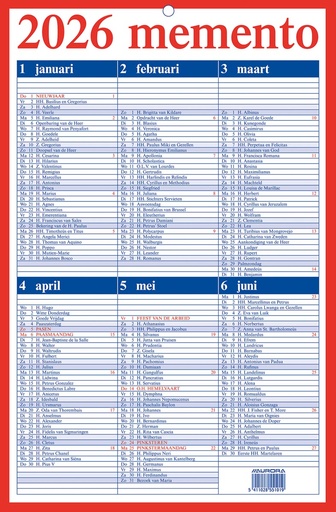 [AGE-101] Kalender Aurora Memento 10 210x330mm NL 2026