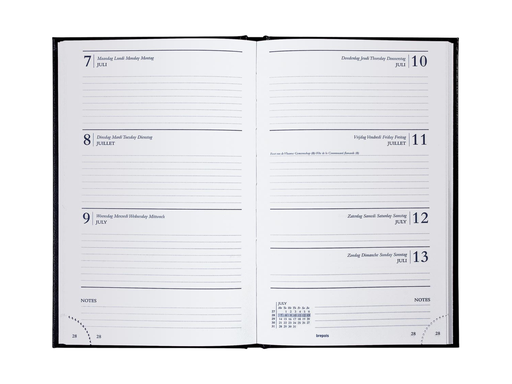 [AGE-231255B] Agenda Brepols Saturnus Lima 133x210mm Nederlandstalig blauw 2027 1 week/2 pagina's