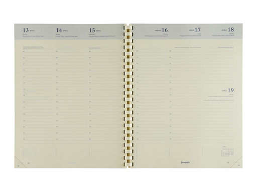 [AGE-240902] Vulling Brepols voor agenda Concorde Calpe 207x270mm zestalig 2027 1 week/2 pagina's