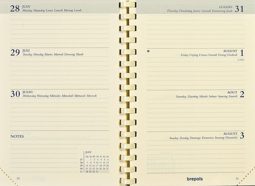 [AGE-834902] Vulling Brepols voor zakagenda Delta Genova en Palermo 81x120mm zestalig 2026 1 week/2 pagina's
