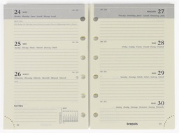 [AGE-470902] Vulling Brepols voor agenda Brefax 27 Ravenna 80x125mm zestalig 2025 1 week/2 pagina's