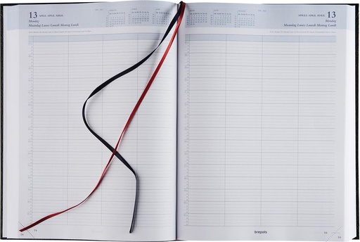 [AGE-002345R] Agenda Brepols Bremax 2 Santex 210x290mm zestalig bordeaux 2026 1 dag/2 pagina's