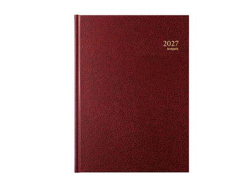 [AGE-002345R] Agenda Brepols Bremax 2 Santex 210x290mm zestalig bordeaux 2027 1 dag/2 pagina's