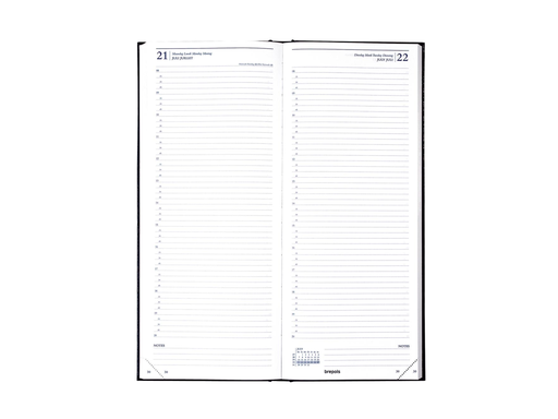 [AGE-111255Z] Agenda Brepols Saturnus Lima 128x330mm viertalig zwart 2027 1 dag/pagina