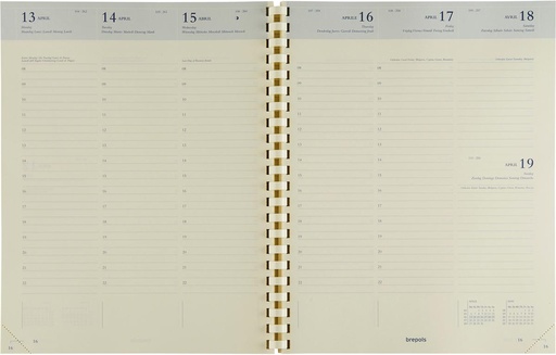 [AGE-240571Z] Agenda Brepols Concorde Calpe 207x270mm 2027 zestalig zwart 1 week/2 pagina's
