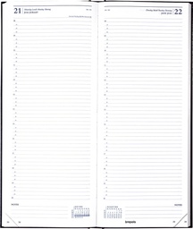 [AGE-111255] Agenda Brepols Saturnus Lima 128x330mm viertalig assorti 2025 1 dag/pagina