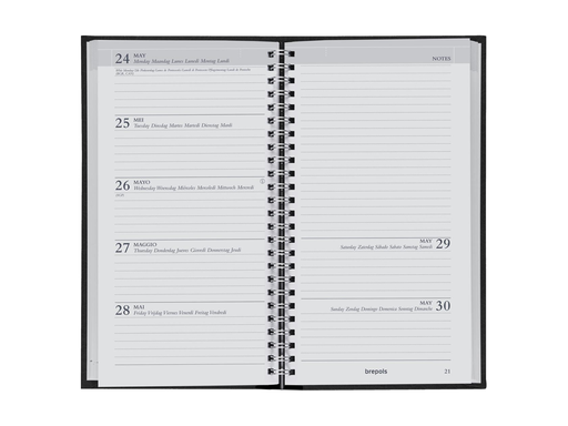 [AGE-754910] Agenda notavision Polyprop Brepols  2027 geassorteerde kleuren