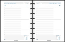 [AGE-8888310] Agenda Adoc Agend-ex Largo Polypro 163x210mm zestalig zwart 2025 1 dag/pagina