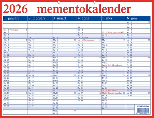[AGE-201] Kalender Aurora Memento 20 420x330mm NL 2026