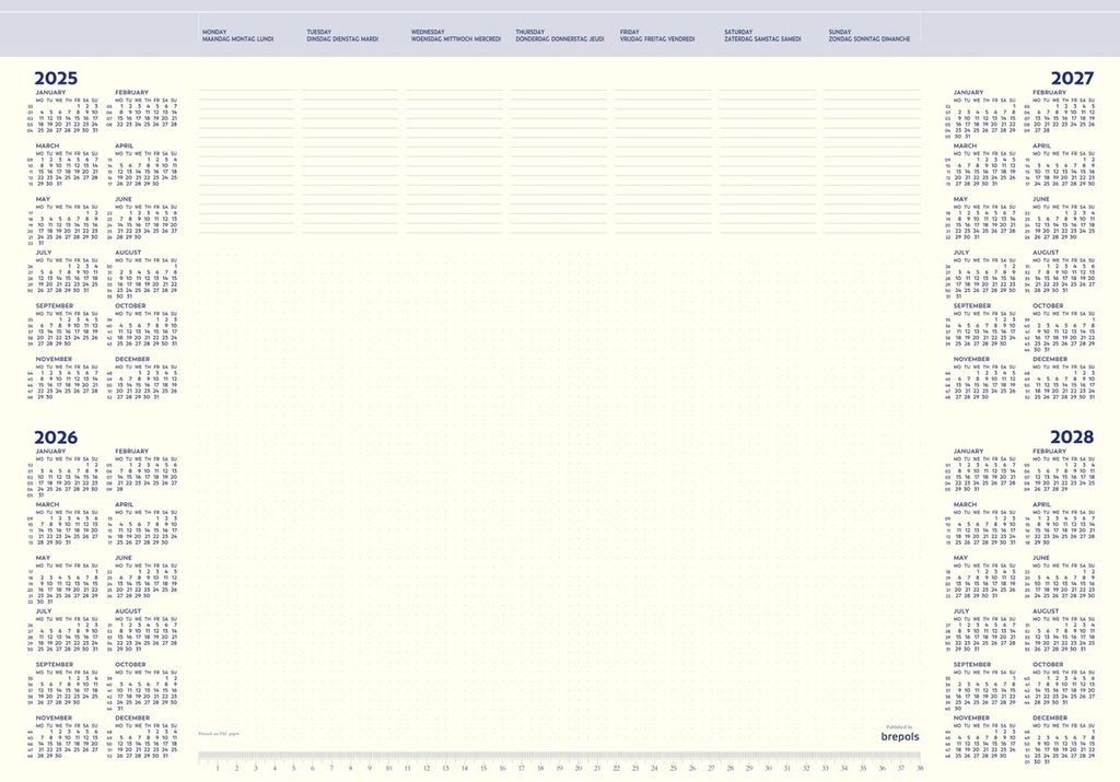 Bureauonderlegger Brepols Office Mate 412x590mm 2025