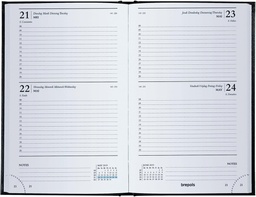 [AGE-221255Z] Agenda Brepols Saturnus Lima 133x210mm viertalig zwart 2025 2 dagen/pagina