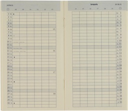 [AGE-604908] Vulling Brepols voor zakagenda Plan-O-Rama Genova 92x158mm tweetalig 2025 1 maand/2 pagina's