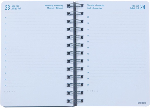[AGE-140650] Schoolagenda Brepols Wire-O 2026-2027 geassorteerde kleuren