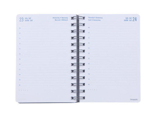 [AGE-140650] Schoolagenda Brepols Wire-O 2026-2027 geassorteerde kleuren