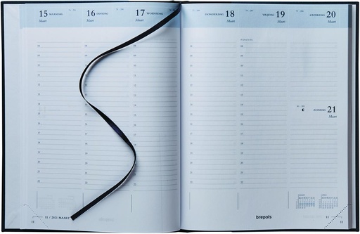 [AGE-137256Z] Agenda Brepols Timing Lima 171x220mm Nederlandstalig zwart 2027 1 week/2 pagina's