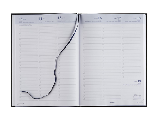 [AGE-030256B] Agenda Brepols Omega Lima 210x290mm zestalig blauw 2027 1 week/2 pagina's