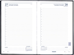 [AGE-216256Z] Agenda Brepols Saturnus Lima Luxe 133x208mm viertalig zwart 2025 1 dag/pagina
