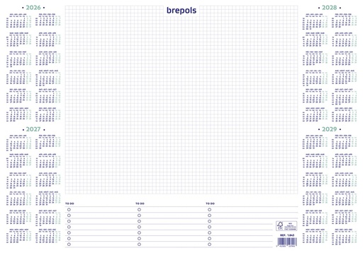 [AGE-843902] Bureauonderlegger Brepols 500x350mm 2026