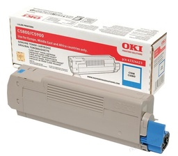 [OKI-43324423] Toner Oki Color Laser 43324423 C5800dn 5.000 pag. CY