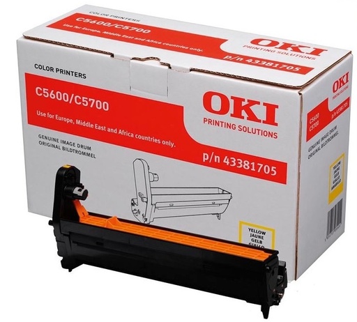[OKI-43381705] Drum Oki Color Laser 43381705 C5600 20.000 pag. YEL