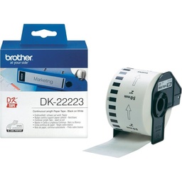 [PTO-DK22223] Label Brother DK-22223 50mmx30,48m papier zwart op wit