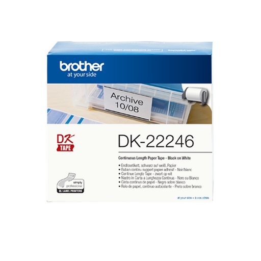 [PTO-DK22246] Label Brother DK-22246 103mmx30,48m papier zwart op wit