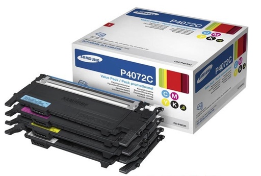 [SAM-CLT-P4072C] Toner Samsung Color Laser CLT-K4072S CLX-3180K 1.500 pag./1.000 pag. VALUE PACK BK/C/M/Y